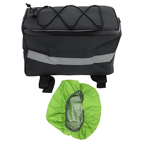 Fiets Achterzitzak, Layered Design Waterdicht Stabiele fiets bagagedrager tas ritssluiting voor buiten fietsen (8L) Fietsrekken en opslag 5