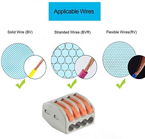 18 stuks elektrische connectoren, automatische terminalterminals, snelle kabelconnector, compacte draadconnectoren, PCT-214 (4 poorten) 4