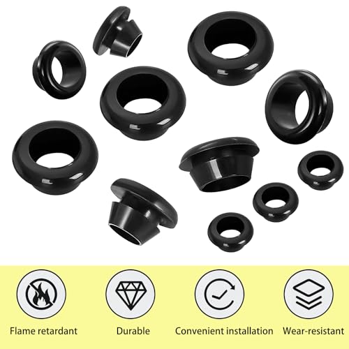 9 stuks Rubber Grommets, Kabel Grommet voor Draad en Kabels Bescherming, ID 25mm Mount Dia 30mm 5