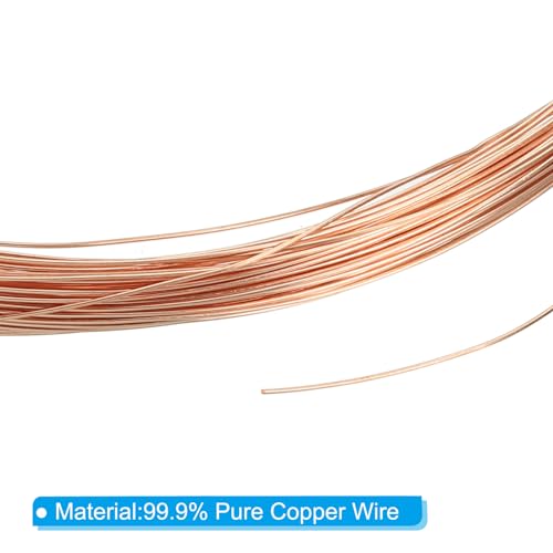 0,3mm x 49 Voeten Bonsai Training Draad Draad Stengels 99,9% Pure Koper Draad Koper, 2 Pack 3
