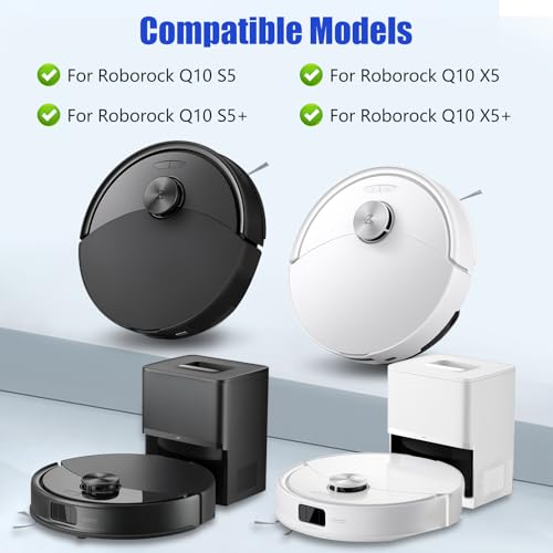 17 st Vervanging Onderdelen voor Roborock Q10 S5/Q10 S5+/Q10 X5/Q10 X5+ Robot Stofzuiger Accessoires Sets 1 Hoofdborstel 4 HEPA Filters 4 Mop Pads 6 Zijborstel 1 Schoonmaakborstels 1