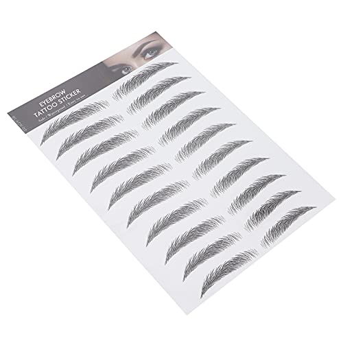 6D Eyebrow Tattoo Sticker Professional Waterproof Eyebrow Transfer Sticker Eyebrow Makeup Tool voor vrouwen en meisjes (zwart)(BLACK-02) 4