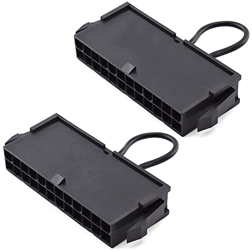 24 Pin ATX Power Jumper Bridge Tool PSU Test Starter Tester Startschakelaar Compatibel met 20/24 Pin Connector (2PCS)