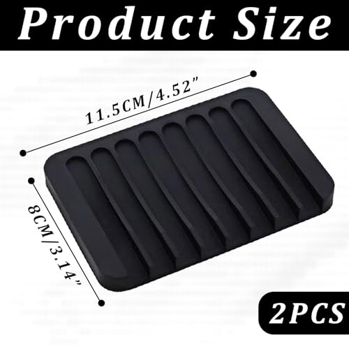 Zeepbakje met afvoer, 2 stuks Siliconen Zeepbakje, Zelf Legende Zeephouder, Zeephouder, Zeepbakje, Basin, voor Badkamer, Keuken, Aanrecht