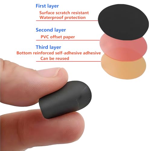 1 vel / 54 stuks zelfklevende hoezen, meubelstickers, schroefdeksel, diameter 21 mm, voor het verbergen van schroefkoppen, zwart 3