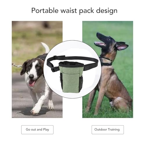 Draagbare hond Treat Bag, Multifunctionele Oxford Cloth Doggy Treat Snack Bag met waist riem schouderband voor Outdoor Walking Training 3