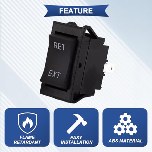 2 stuks Instantane Polariteit achteruitschakelaar, 12V 20A, DPDT, 4 Pin, 3 Posities, ON-OFF-ON RV, Schakelschakelaar, KCD2 Motorschakelaar met Crimp Wire Panel 4