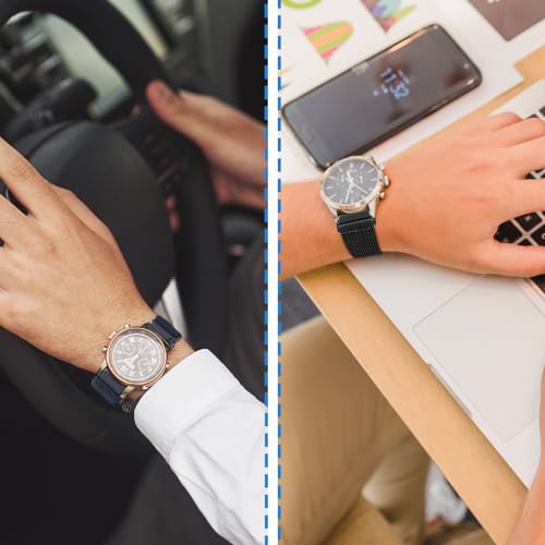 3 st Elastische Smartwatch Band Compatibel met 20mm Horlogeband, Vervangende Polsband Verstelbare Elastische Nylon Solo Loop Band Stof Gevlochten Sport Stretch Bands voor mannen en 5