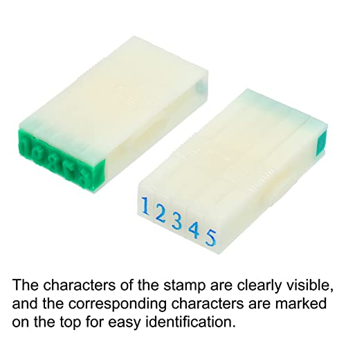 Afneembare nummerstempel, 4mm Plastic 9 Digits Lettergrootte 6 Digit 0-9 Combinatieset voor kaarttag Scrapbook Craft Making Education 3