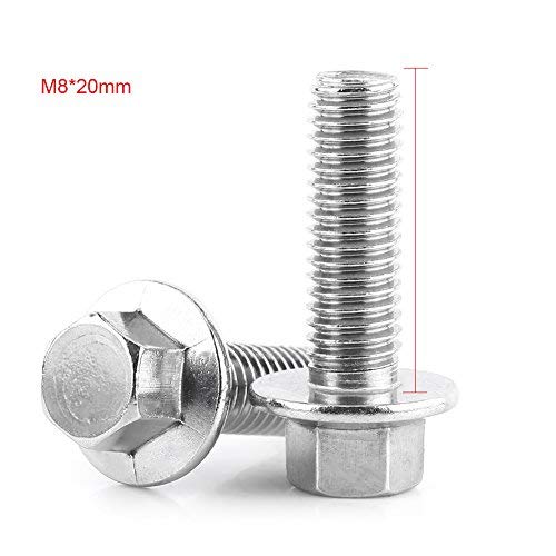 10 st M8 flensbouten zeskantkopschroeven met flens roestvrij staal 304 [M8x20] 3