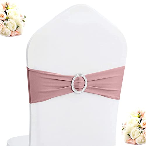 Forlush 6 stukken stoel Sashes, bruiloft decoraties, party decoraties Satin, voor Event & Party Decoration (Roze)