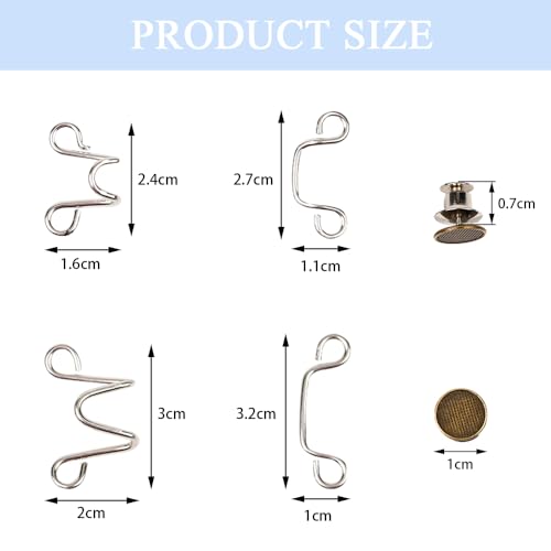 Verpakking van 10 broeksklemmen voor het aanscherpen van Taist strakkere knoppen, herbruikbare Denim Richter Clips zonder naaien, verstelbare Taist Belt Spanning Knoppen, Kleding Decoratie Accessoires