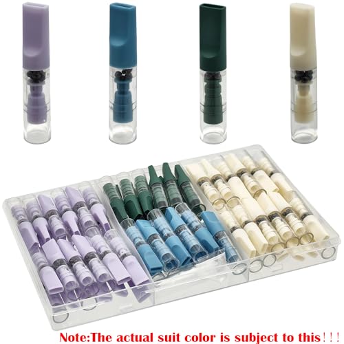 72 st. Sigarettenfilter Filterpunten Microfilter Zeer effectieve en herbruikbare sigarettentip vermindert thee en nicotine (roze, blauw, wit, bruin)