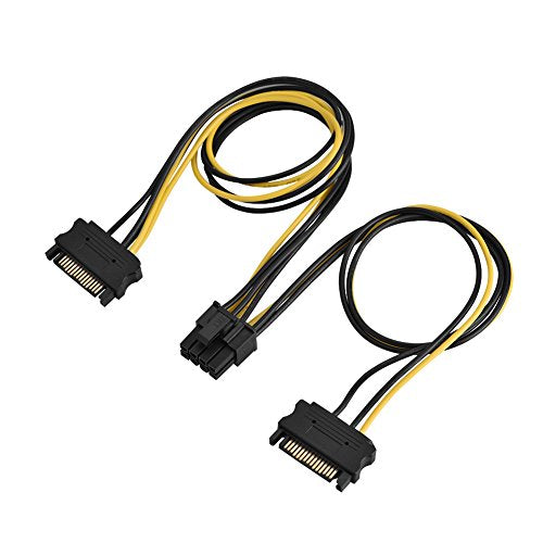 Single SATA Cable, 15 Pin Single SATA Male To 8 Power Supply Express Power Adapter Cable 0.2M Geschikt voor video vrouwelijke PCI-E PCI