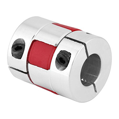 Walfront 8mm tot 12mm Shank Plum Shaped Elastische Koppeling Koppelaar, Aluminium Legering Plum Clutch Shaft Seal voor Stepper Motor (12mm-12mm) 3