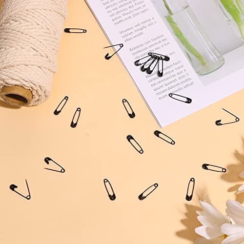 150 st Veiligheidsspelden, 19mm Mini Veiligheidsspelden voor kledingveiligheid Pinmetaal voor kleding Naaien Naaldwerk Sieraden maken (zwart) 5