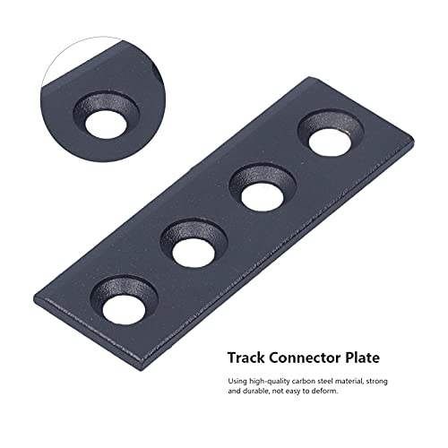 Carbon Steel Barn Door Rail Connector Plate Set, 4 hole attachment voor stabiele aansluiting van 8x2.7 Cm Rails, Home Verbetering Accessoires 4