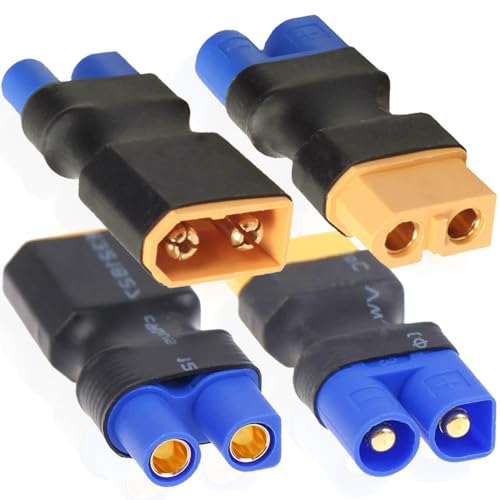 XT60 naar EC3 Adapter, EC3 Plug naar XT60 Bus en EC3 Bus naar XT60 Plug voor RC FPV Drone Car Lipo NiMH Charger ESC (4PCS)
