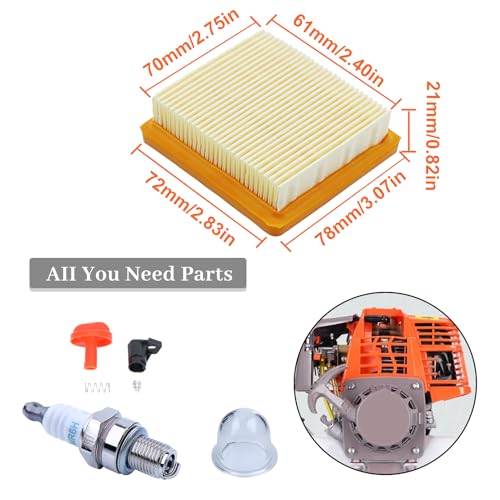 FS91 FS91R Vervangen Luchtfilter Afstemming Kit voor Stihl FS91 FS91R KM91R FS89 FS131 FS311 FC96 Bosmaaier Vervangen OEM 4180-141-0300 door 4180 007 1005 Luchtfilter Afstemming Kit