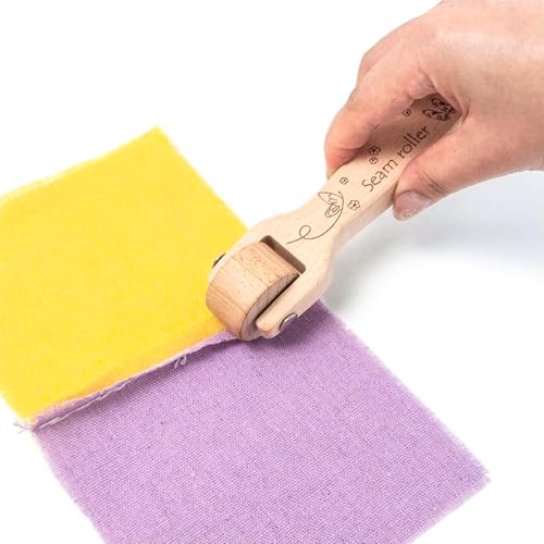 Zee Houten Pers Wiel Naaigereedschap Joint Roller Quilt Naad Roller Wallpaper Roller met ergonomische handgreep voor DIY Naaien 5
