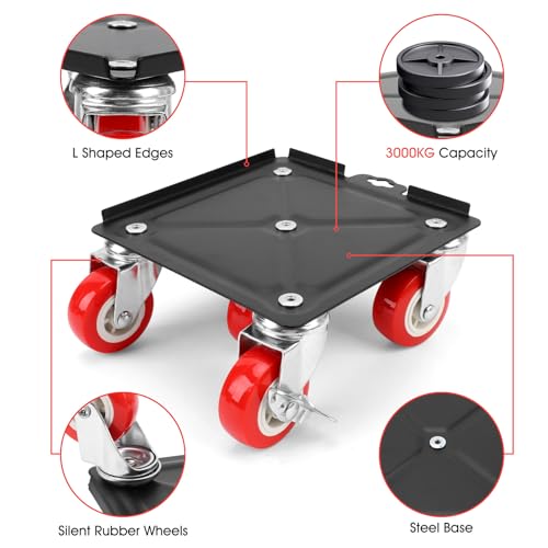 Robuuste meubels Lift Set, Meubilair Slider Set, 3000 kg, Carbon Steel, Beweegbaar Wiel, Gereedschap, Meubilair Transport Trolley voor bewegende apparaten, Koelkasten, Banken