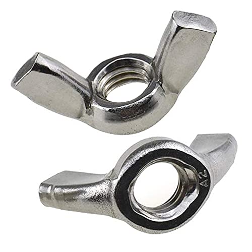 M6 Wing Butterfly Nut (Set van 5) Zink Plated Hand Twist for Threaded Bolts - Fasteners Heavy Duty Certified Standard ISO965 DIN315 M6 Wingnuts (16mm x 32mm)