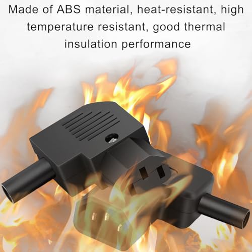 4 stuks IEC320 C13 C14 haakse connector 250V 10A 3-pins vrouwelijk mannelijk inline herbruikbare stekkeradapter, voor PDU-kast elektrische auto LED-verlichting computerbehuizing 4