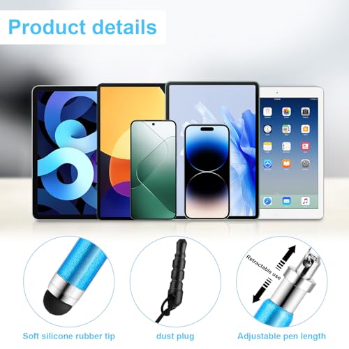Verpakking van 10 Mini Stylus Pen, High-Precision Touch Screen Stylus Pens, Short Stylus Pen Sets voor alle smartphones, mobiele telefoons, tabletten, Universal Touch Screen Devices 5