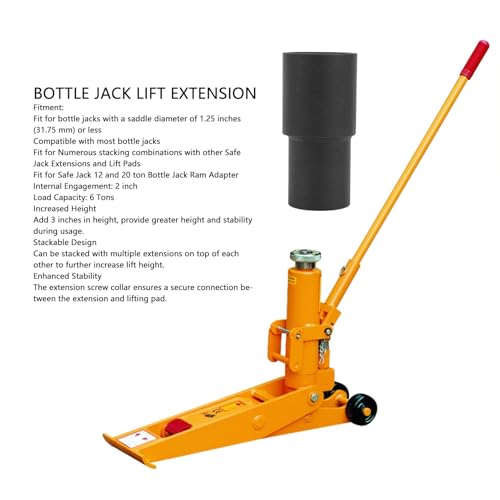 Bottle Jack Adapter Extension, Bottle Jack Lift Extension Stevige structuur 3 Inch 6 Ton Load Bottle Jack Lifting Extension Adapter voor Maximale Zadel Diameter Bottle Jack van