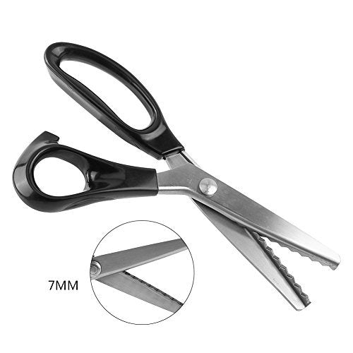 Stof Kant Driehoek Schaar, Comfort Grips Professional Dressmaking Pinking Shears Crafts Snijdschaar Naaischaar, Professionele Handheld Dressmaking (7mm)
