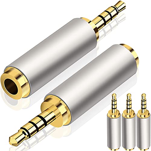 3.5mm Vrouw tot 2,5mm Mannelijke Adapter Hoofdtelefoon Converter Stereo Jack voor Smartphones Microfoon Tablets CD-speler MP3, 5Pcs 3 Ring 2.5mm Plug tot 3,5mm Jack