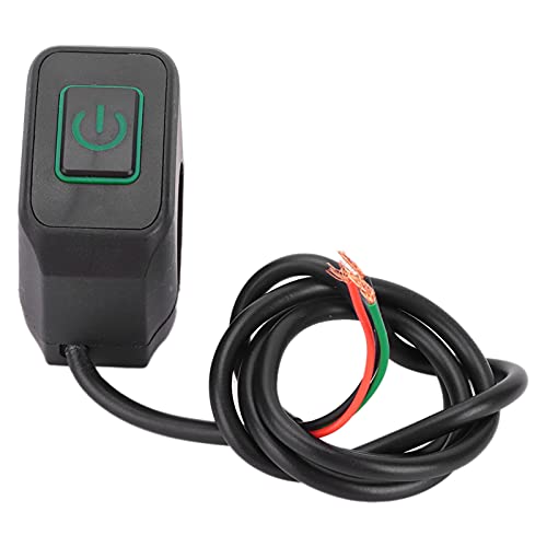 22mm Motorstuurschakelaar, Motor ATV Light Switch Control Button Waterproof Universeel voor koplamp (ABS Metaal)(Vegetabel)