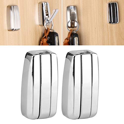 Shanrya RV Kleding Hooks, 2 stuks Verborgen haken voor hoeden, voor boten, auto RV Car Home (Clear Silver) 3