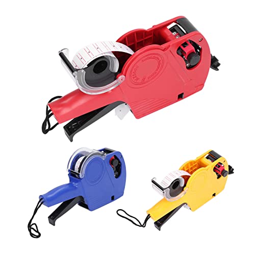 Rood 8 digit prijs pistoolkit, handmatige etikettering machine, prijs marker gereedschap met reserve inkt (rood)