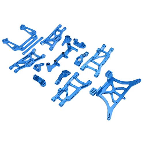 RC voorste vering armkit, 1/10 RC aluminium onderdelenkit Compatibel voor TRAXXAS SLASH 2WD 1/10 RC Car(Blauw) 5