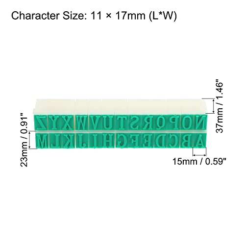 Afneembare nummerletterstempel, Plastic 9+26 Digits Fontgrootte 1 Digit 0-9 Alfabet A-Z Combinatieset voor kaart Scrapbook Onderwijs