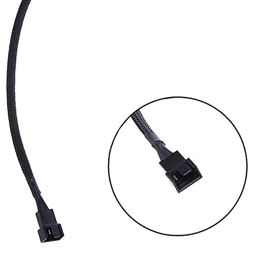 Verpakking van 12 4 Pin Fan Dividers PWM Plug Cable Extension Gevlochten Mouwen Ventilator Man naar vrouw Compatibel met 4 Pins (26,5cm) 5