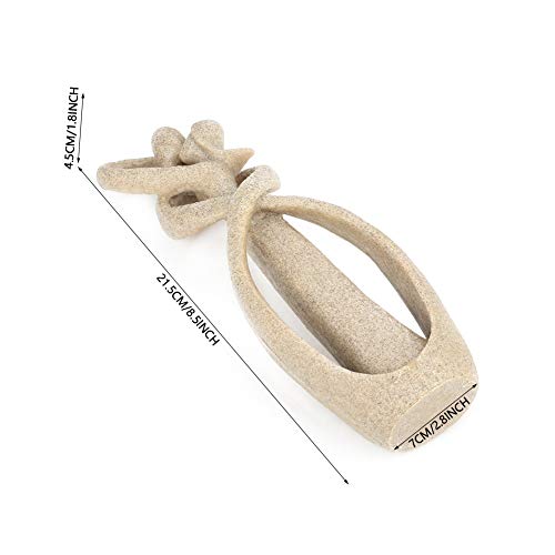 Zandsteen standbeeld, handgemaakte zandsteen Kiss Lovers Paar standbeeld, Abstract Sculptuur Figurine, Kunstbeeld, Ambacht Decoratie, Geschikt voor Office en Home Decoraties 4