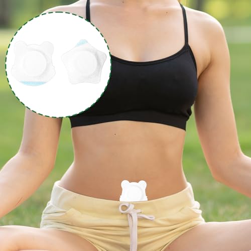 60 st Castorolie Wrap voor Navel, Leak Proof Zelfklevende Castor olie Patches Sterke Absorberende Cute Shapes Compress Wrap Wegwerpbare Biologische Covers Niet wassen 4