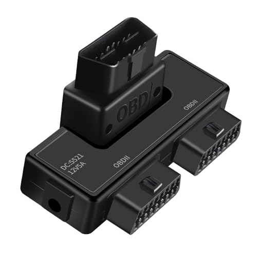 OBD2 OBD2 Splitter, 16-Pin, OBD II met DC Interface voor snelle overdracht, 1 Plug naar 2 poorten, Universeel voor alle OBD2 voertuigen