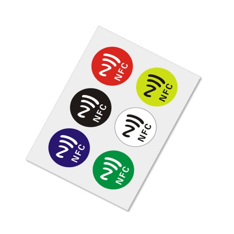 NFC stickers, 144/168 bytes, geheugen, 6 kleuren, NFC-tags, lijm, compatibel met iPhone NFC-tag Android