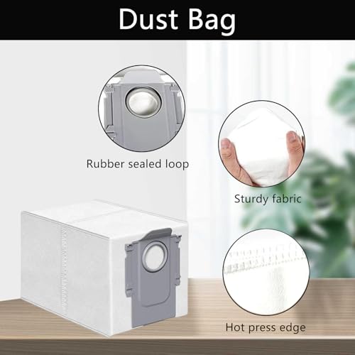 18 st Vervanging Onderdelen Accessoires Kit voor Roborock Saros 10R/G20S Ultra Stofzuiger, 2 Hoofdborstels, 4 HEPA Filter, 4 Mop Pads, 4 Stofzakken, 4 Zijborstels 5