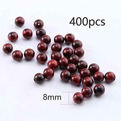 Houten kralen, Sandalwood kralen, ambachtelijke kralen voor doe-het-zelf sieraden maken (8mm/400st)