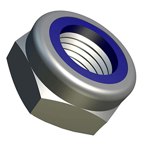 M16 Slot Noten Zelfvergrendelende Noten Lage vorm Fuse Nuts (Set van 2) Roestvrij stalen Hex Hexagon Lock Nut voor Bolts/Screws - Fastener ISO EN 10511 DIN985 (16mm x 24mm)