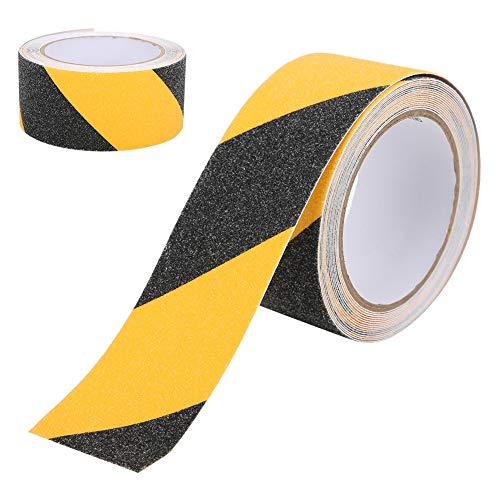 Tape, Black Yellow High Glans Reflective Tape, Grate Black and Yellow Reflective Film, Warning Tape for Road Traffic, 50Mm X 5M, Transparante Tape