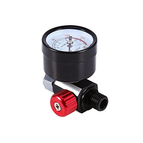 Universal Spray Gun Air Regulator, BSP 1/4''' Automatische Luchtregeling met drukmeter en Membrane Control voor Spray Guns en Pnuematic Tools Pneumatische Gereedschappen