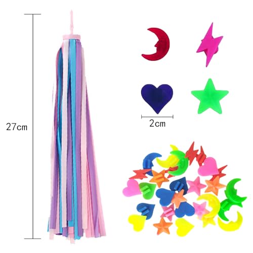 2 paar fietskasten en 36 stukken gesproken kralen, fiets accessoires kleurrijke tassels linten Fiets Clip Kralen Fiets handvat Streamers + Spaak Kralen voor Micro Scooter Driewielerfiets