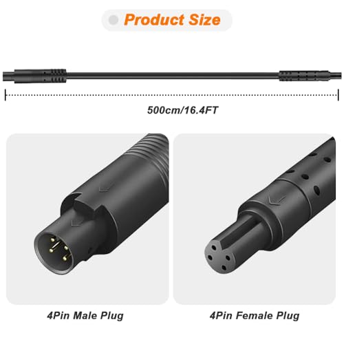 4 Pin Dash Cam Extension Cable, 4-Pin man naar vrouwelijke Dash Cam Achteraanzicht Spiegel Backup Camera Reverse Car Reocorder Cable Cord voor Vrachtwagen, SUV, met Gereedschap (4Pin, 5FT/150CM)