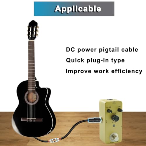DC voedingskabel gevlochten 5.5 x 2.5 16 AWG plug naar vat DC5525 30cm voedingskabel 1.5mm2 koperen draad open einde voor gitaar pedaal 5