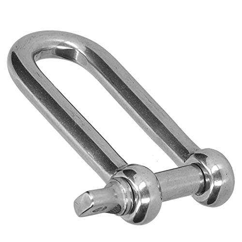 D-ringsluiting, 304 Roestvrij staal Lange D-sluiting Draadkabel Connector Rechte Anker Schroef Pin, Hardware kettingen (10 PiecesM4) 5